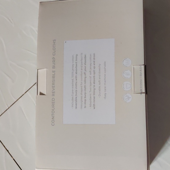 Ely's & Co burp cloths 100% Jersey cotton - Picture 2 of 4